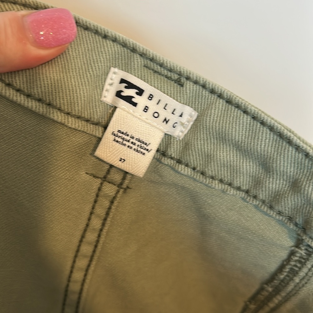 Billabong Leia Green Cargo Jeans Pants - Picture 7 of 8